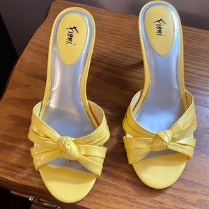 Yellow summer heels